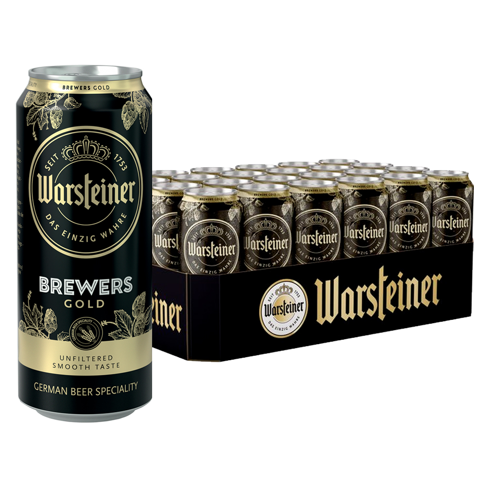 Warsteiner Brewers Gold Unfiltered Smooth Taste - 24x Lattine 500ml - IT